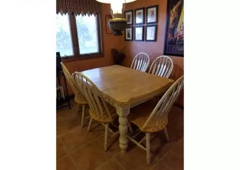 Table, Chairs, and Cabinet